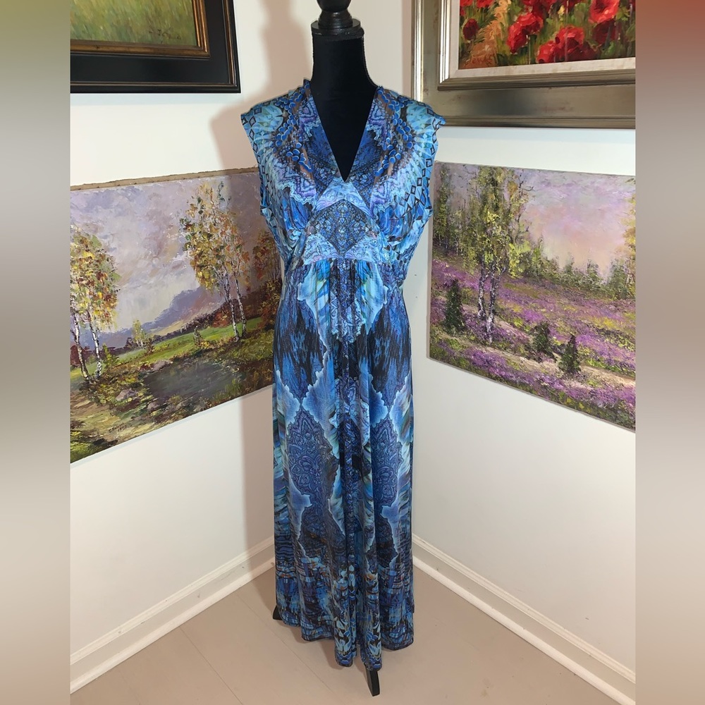 Unity World Wear Blue Maxi Dress